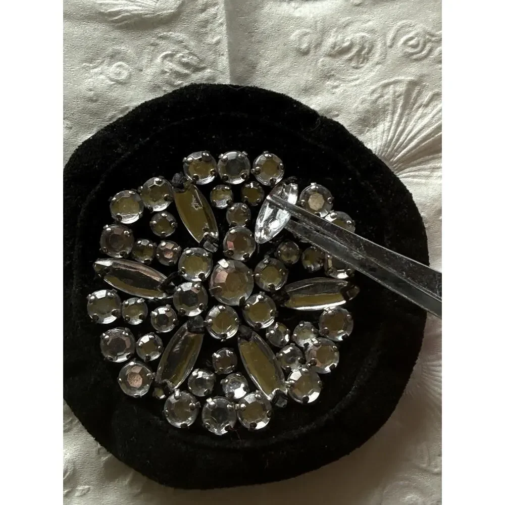 VTG Brooch Laura Clement Collection Velvet La redoute French Unique Retro Read!